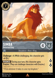 Simba
        
        - Returned King
        