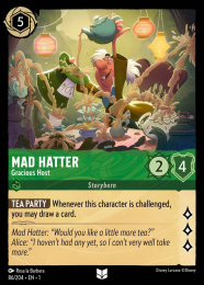 Mad Hatter
        
        - Gracious Host
        